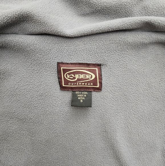 KYBER Outwear Women's Knit Light Blue Fairisle Wool Fleece Lined Zip Hoodie Sz S - Picture 13 of 15